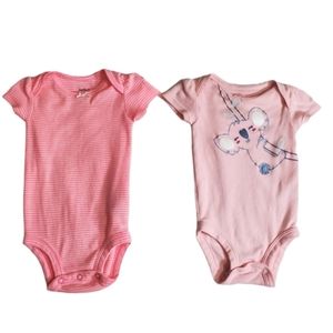 Carter's Bodysuits 3 months Pink (2)